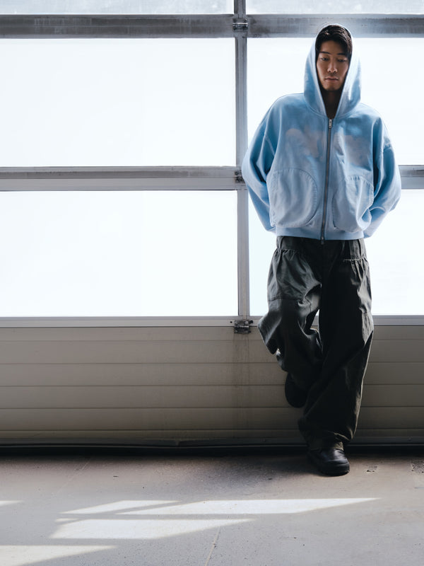 Akyna "Cirrus" zip up hoodie (baby blue)