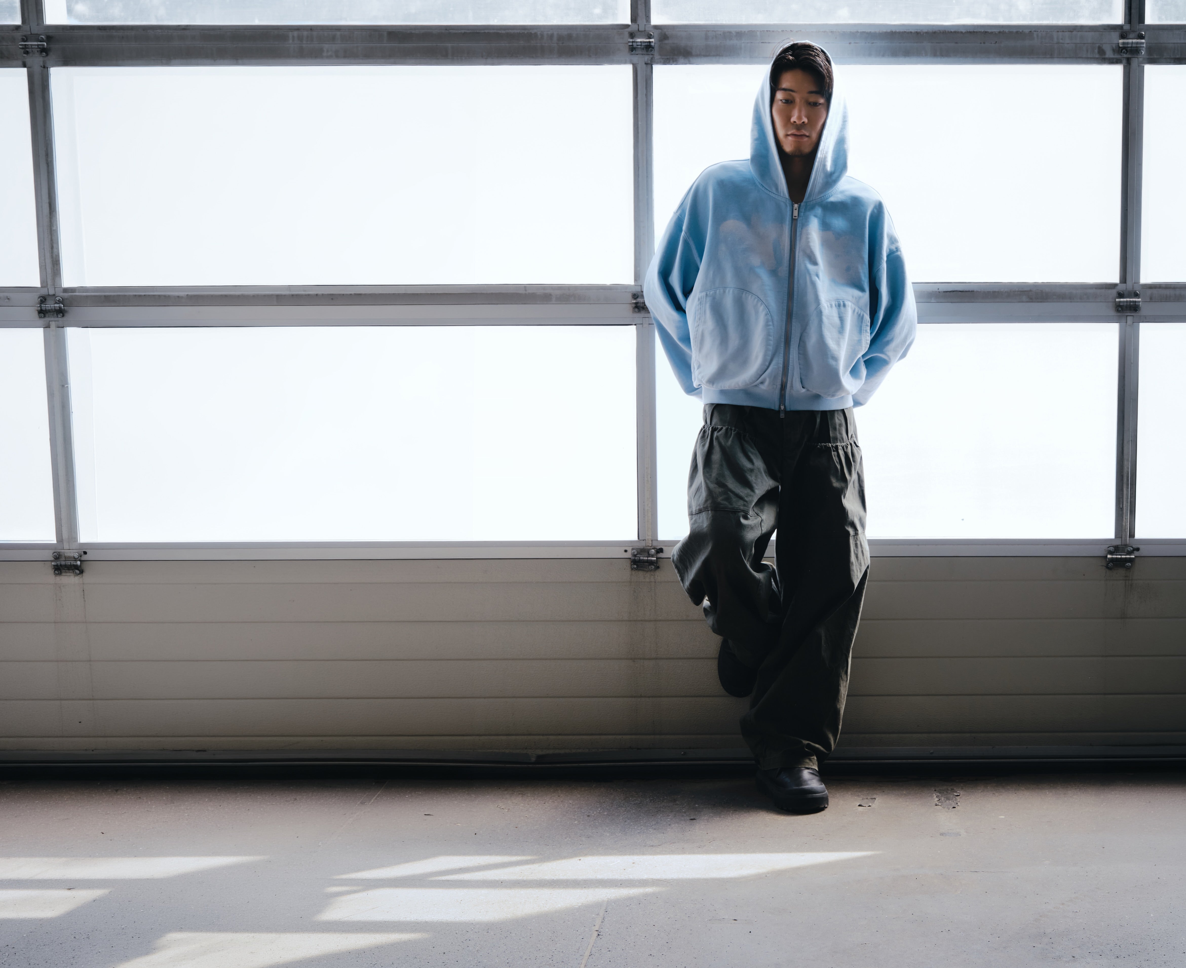 Akyna "Cirrus" zip up hoodie (baby blue)