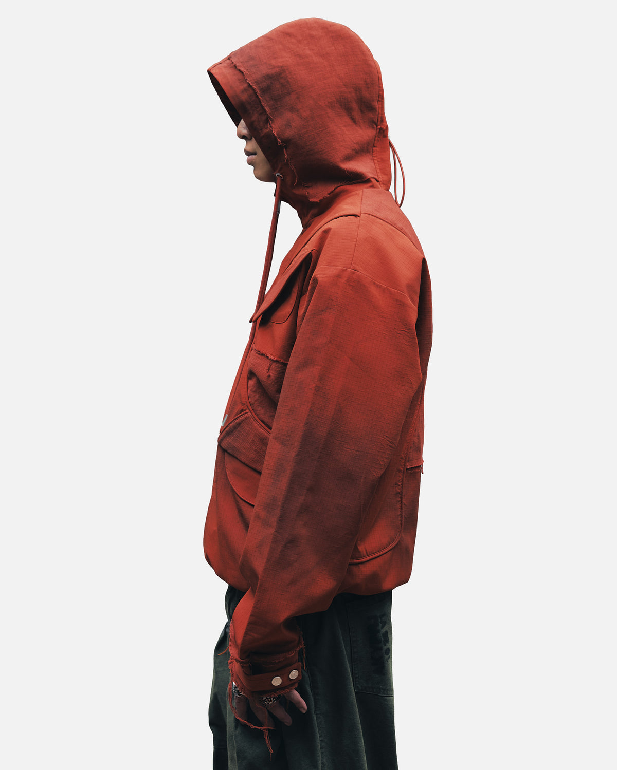 AKYNA Four Eyes field jacket in rust ripstop, image 2 of 9