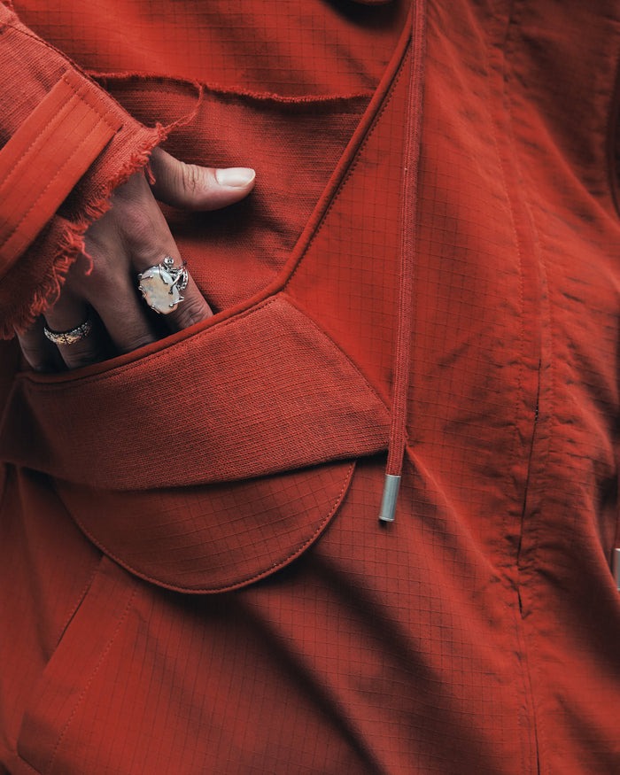 AKYNA Four Eyes field jacket in rust ripstop, image 7 of 9