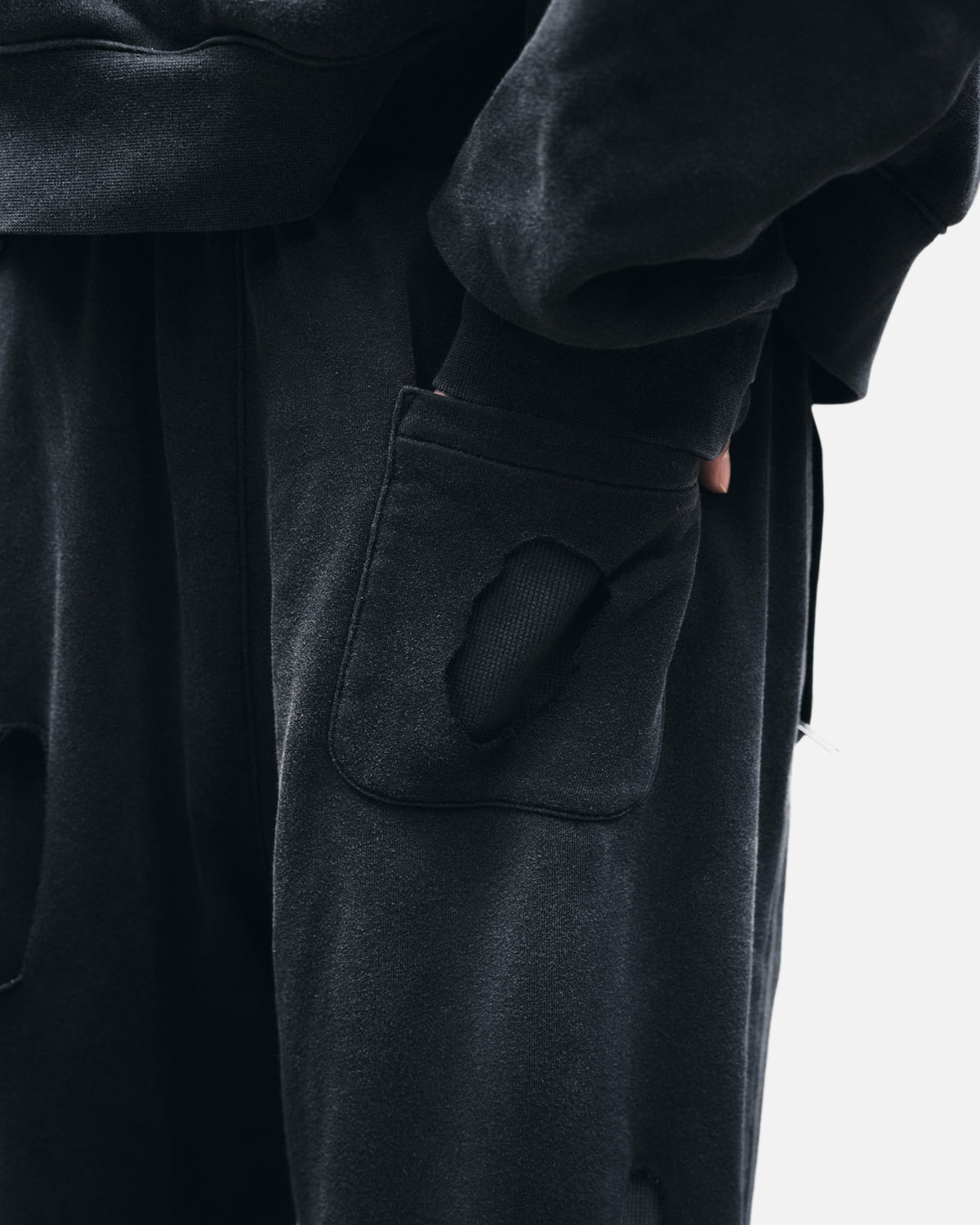 AKYNA Void sweatpants in faded black, image 5 of 7