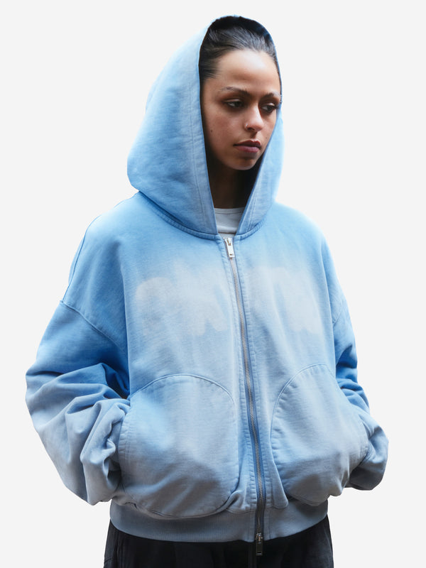 Akyna "Cirrus" zip up hoodie (baby blue)