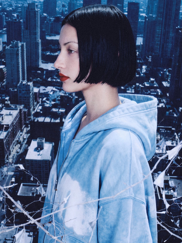 Akyna "Cirrus" zip up hoodie (baby blue)
