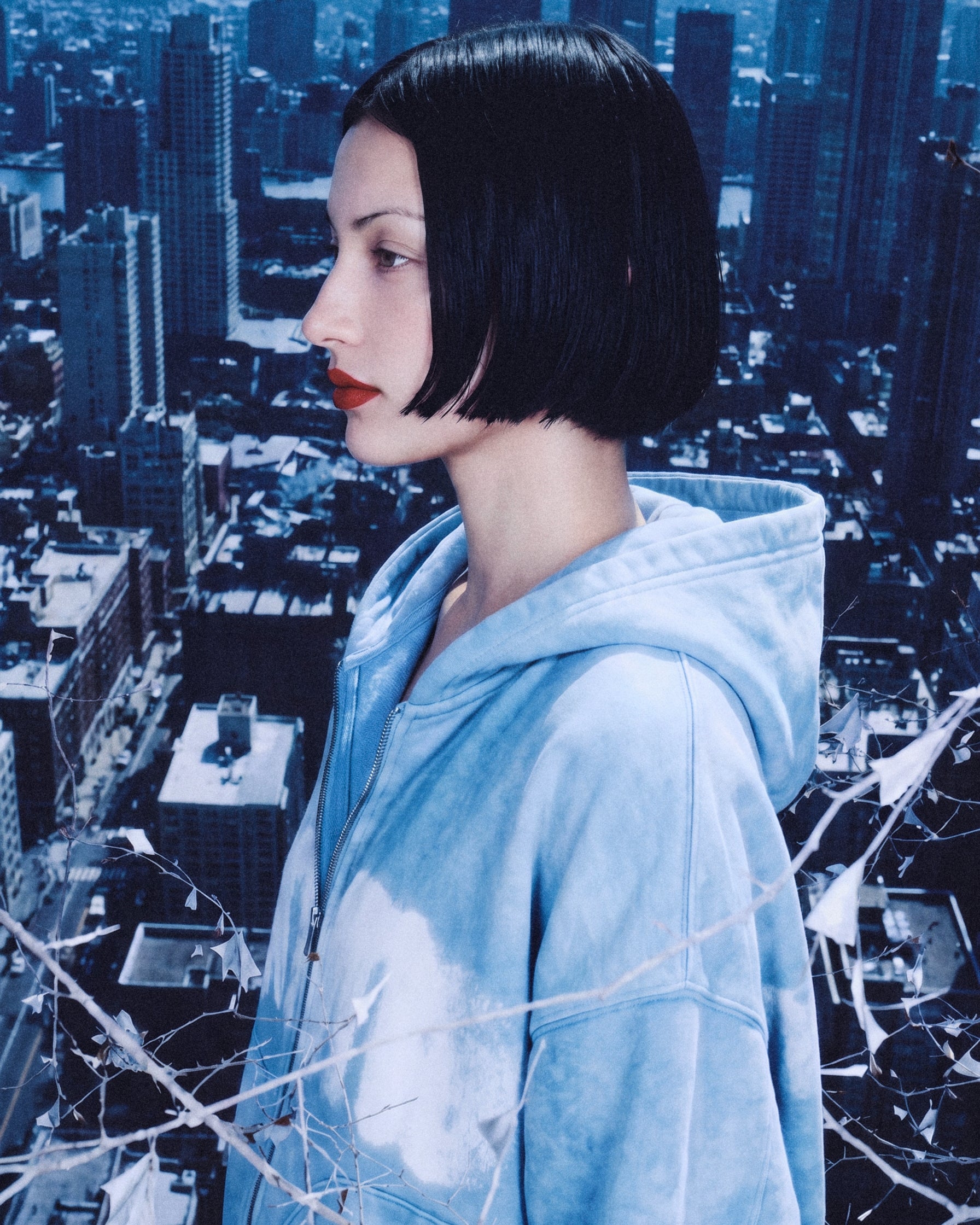 Akyna "Cirrus" zip up hoodie (baby blue)