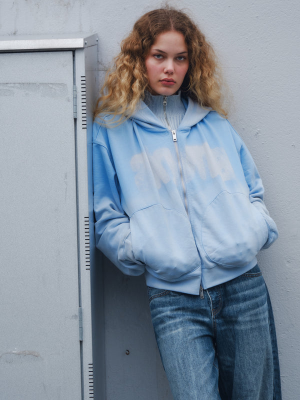 Akyna "Cirrus" zip up hoodie (baby blue)