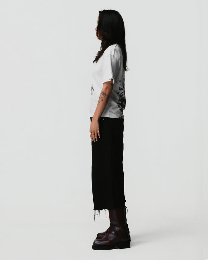 AKYNA Hormones tee in white with exposed seams, image 2 of 6