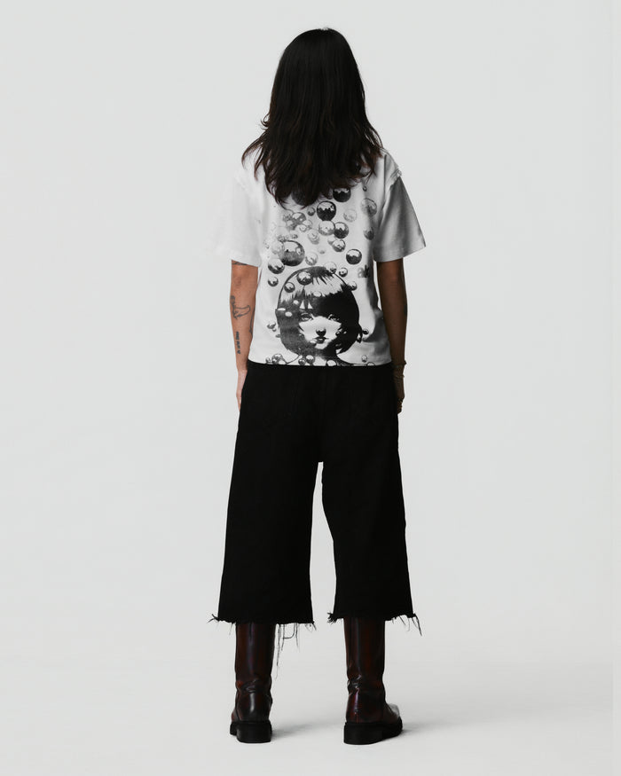 AKYNA Hormones tee in white with exposed seams, image 3 of 6
