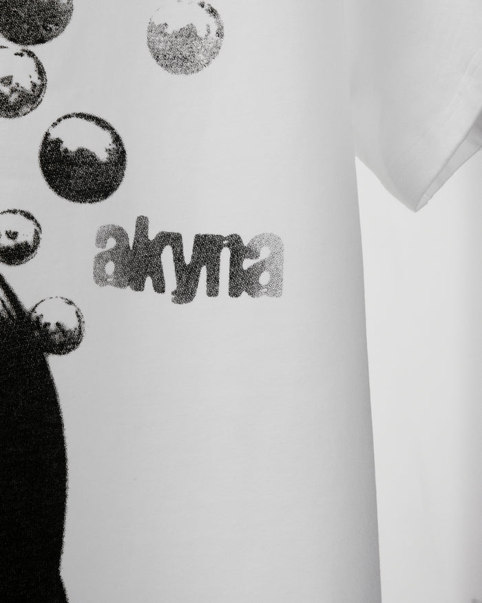 AKYNA Hormones tee in white with exposed seams, image 6 of 6