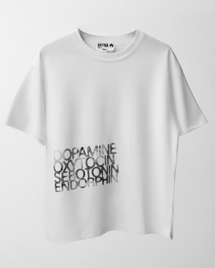 AKYNA Hormones tee in white with exposed seams, image 4 of 6